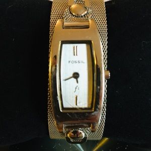 Vintage Fossil Watch - metal band
